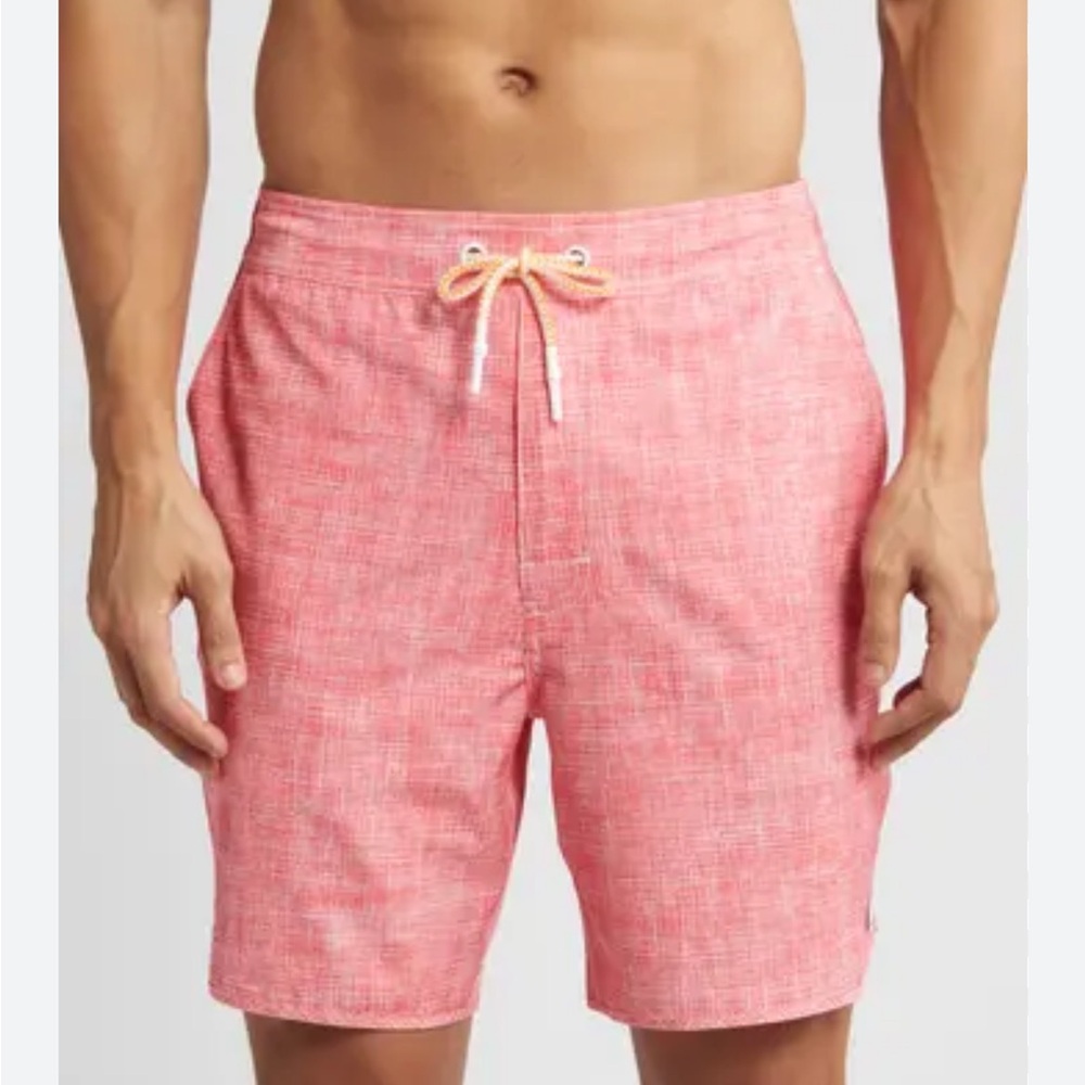 JOHNNIE-O SUN KISSED ARIBA CROSSHATCH 7" SURF SHORTS BOARDSHORTS SWIM TRUNKS L